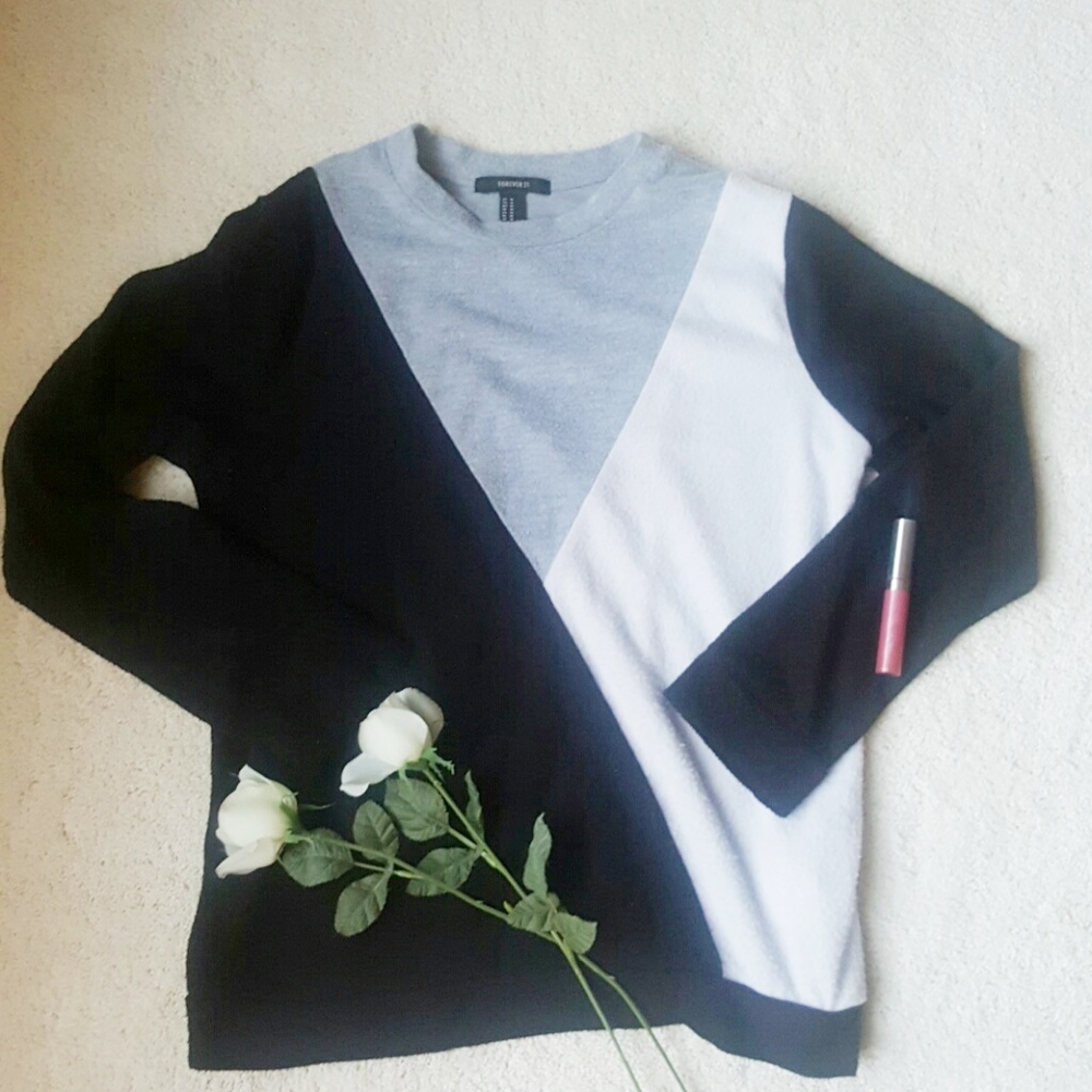 F21 • colorblock light sweater